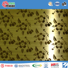 Color Coated Decorative Stainless Steel Sheet with SGS Ios